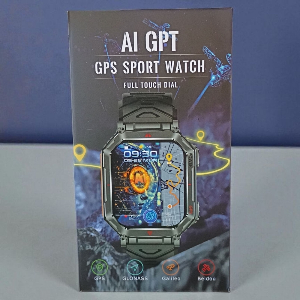 Military GPS Sports Tracker Smart Watch 3ATM Waterproof Fitness Health Monitor